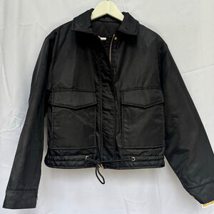NWT MICHAEL KORS Women’s Reversible Bomber Jacket Black Small Quilted Zip Front